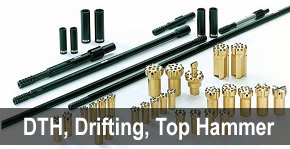 dth, drifting and top hammer drilling parts - drill parts